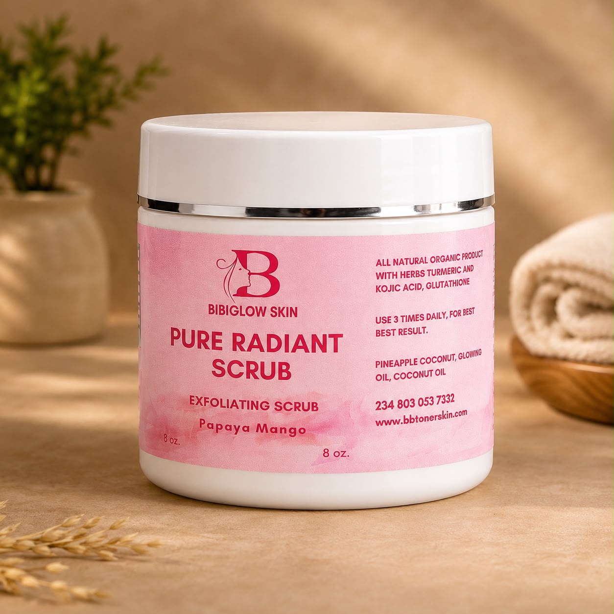 BB Glow Pure Radiant Scrub – Papaya Mango
